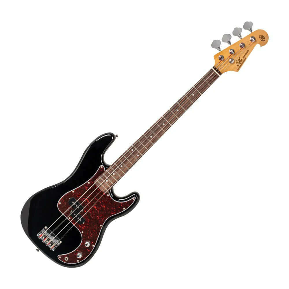 SX P-Bass - Black w/ Tortoiseshell Pickguard