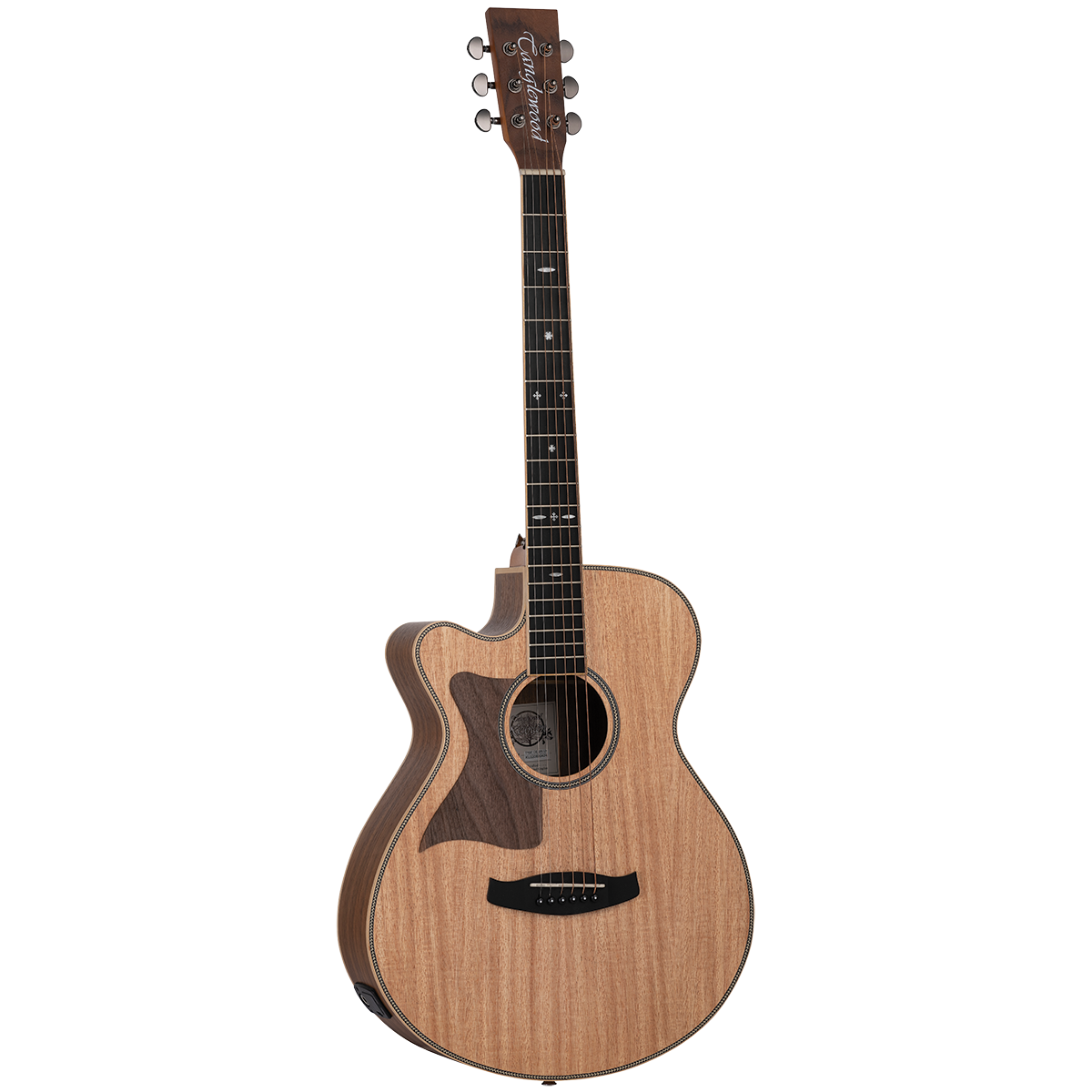 TANGLEWOOD Reunion Pro Cutaway Super Folk Acoustic ?Electric Guitar - Black Walnut