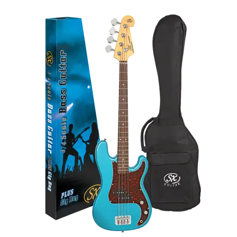 SX 3/4 Short Scale Bass - Lake Placid Blue