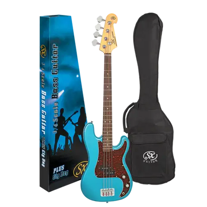 SX 3/4 Short Scale Bass - Lake Placid Blue
