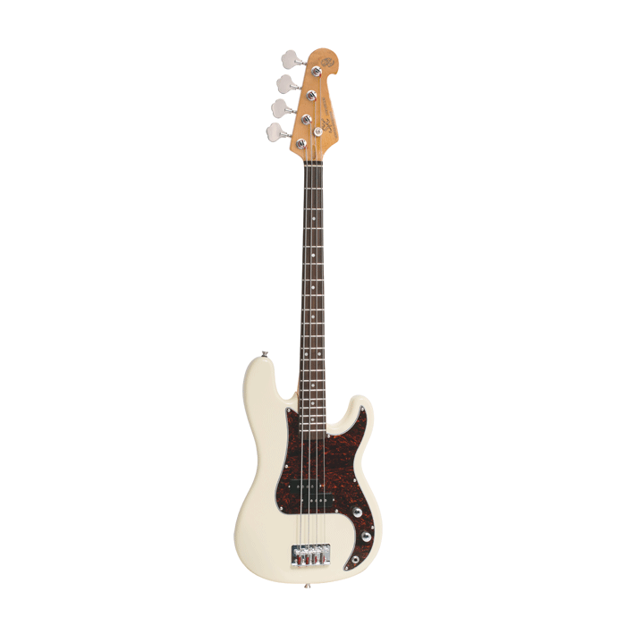 SX 3/4 Short Scale Bass - Vintage White