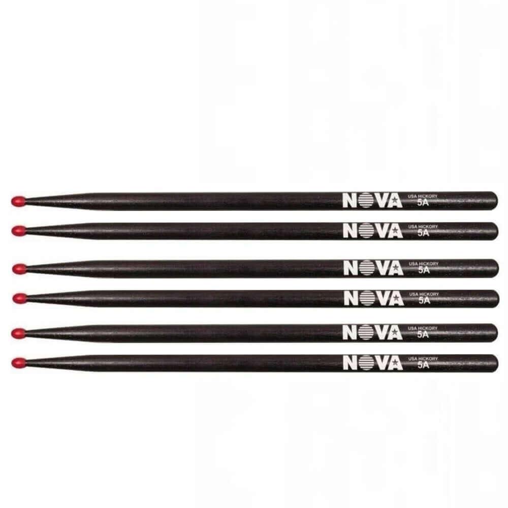 5A NYLON TIP DRUMSTICKS BLACK