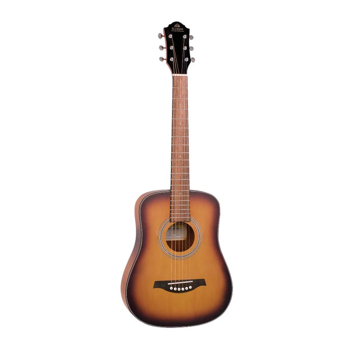 GILMAN  Mini Dreadnaught Acoustic / Electric  Travel Guitar