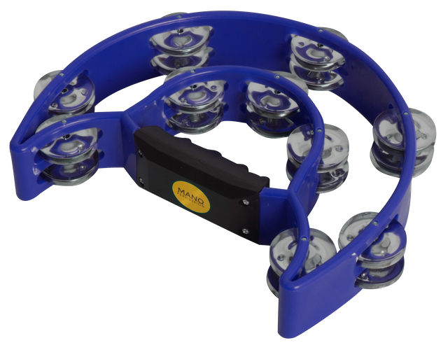MANO DBL 1/2 Moon Tambourine - Blue